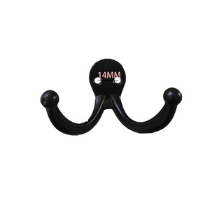 Gancho doble de aleación de zinc, forma redonda, para colgar abrigos y gorras, para instalar detrás de puertas o en paredes. - Product Image 3