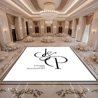 Autocollant PVC brillant personnalisé et amovible pour piste de danse de mariage – Décoration élégante et personnalisée pour réception et toile de fond