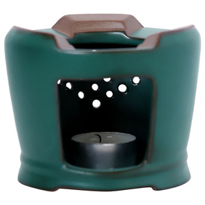Shangyan Ceramic <b>Candle</b> Warmer Dark Green <b>Small</b> Stove For Tea Set Home Decorate - Product Image 3