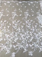 Robe dubaï Haute Couture 3d Rose fleur broderie 3d dentelle tissu