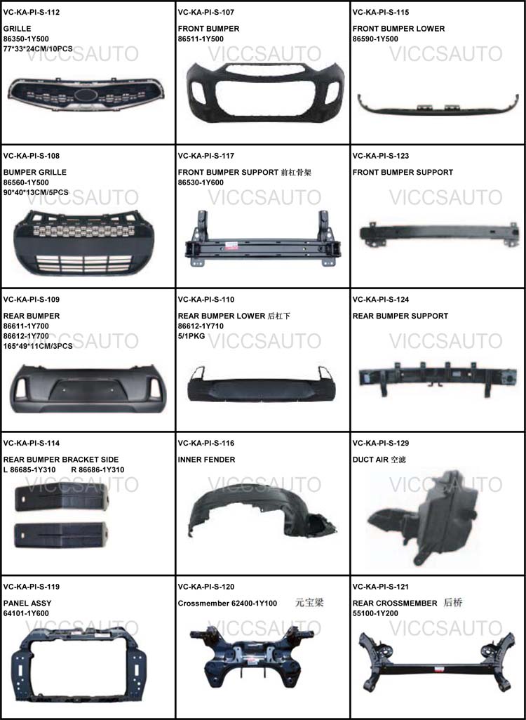OEM 86511-1Y500 AUTO CAR FRONT BUMPER for KIA PICANTO S 2016