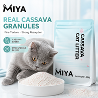 Litière pour chat en manioc écologique, faible dispersion, agglomération rapide, parfum personnalisé, formule personnalisée OEM ODM, emballage pour acheteurs mondiaux