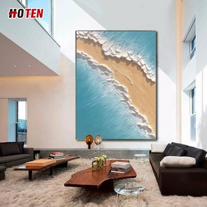 "Dipinti marini <span class=keywords><strong>romantici</strong></span> moderni dipinti a mano decorazioni murali in tela spessa per divano soggiorno" - Product Image 2