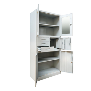 Modern Design <b>Small</b> 2-<b>Drawer</b> Key Lock Metal Filing Cabinet Sliding Doors Foldable Bedroom Workshop Warehouse Commercial - Product Image 4