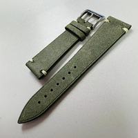 Tali Jam Kulit Sapi Vintage Baru, Jahitan Tangan, Warna-Warni, 22MM, Nyaman, Tahan Lama, Lapisan Kulit Nabati