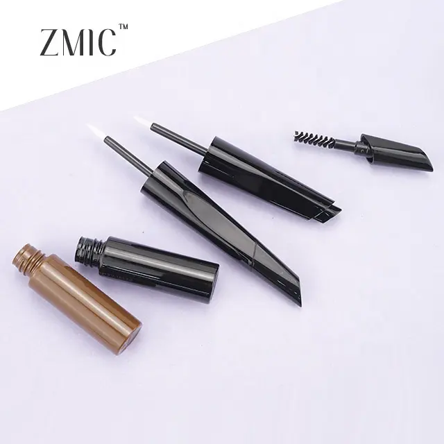 5ml plastik tüpler boş büküm up eyeliner kalem tüp maskara fırça ile doldurulabilir çift mini göz kalemi kalem