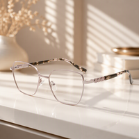 Expédition sous 24 heures – Lunettes optiques en métal faites à la main avec branches en acétate – Montures de lunettes haut de gamme pour usage quotidien