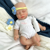 Poupée Reborn en Silicone de 12 Pouces Sleepy avec Sucette Utilisable, Jouet Interactif pour Enfants