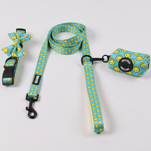 Okeypets, venta al por mayor, Collar personalizado para perros, ajustable, sin tirones, para caminar al aire libre, conjunto de collar y correa de perro de neopreno - Product Image 1