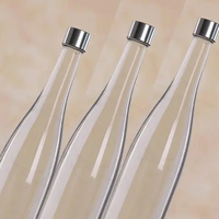 Bouteille d'eau en verre pour aliments pour bébés et jus, bouchon en aluminium 100 % recyclable, qualité alimentaire, logo personnalisé disponible