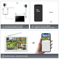 Moniteur LCD 10,1 pouces, caméra bullet 8 canaux 5MP IP66 étanche, WiFi NVR, système de surveillance CCTV extérieur