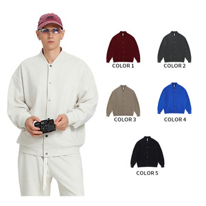 Uniforme de baseball imprimé anti-plis à manches longues en coton bouclé 100 % de haute qualité, style français, pour le printemps et la chaleur. - Product Image 6