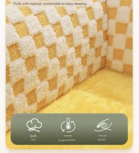 Túnel para gatos de 20cm de diámetro con alfombrilla de felpa a cuadros, adecuado para todas las estaciones, casa de madriguera para gatos - Product Image 5