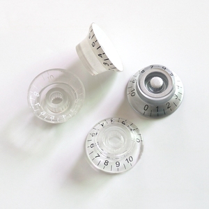 Donlis helder zilverkleurige hoedvormige LP gitaarknoppen wit snelheids-, <span class=keywords><strong>volume</strong></span>- en toonregeling groothandel - Product Image 4