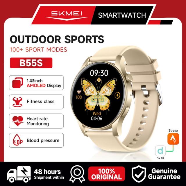 SKMEI BOZLUN B55S Fashion Pink Gold Smart Watch Water Resistant IP67 Android IOS Compatible High Quality Competitive Price OEM