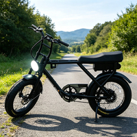 Vélo électrique vintage à pneus larges de 20 pouces, moteur Bafang 36V 250W, cadre en aluminium, batterie au lithium 20AH, vélo électrique rétro pour adultes