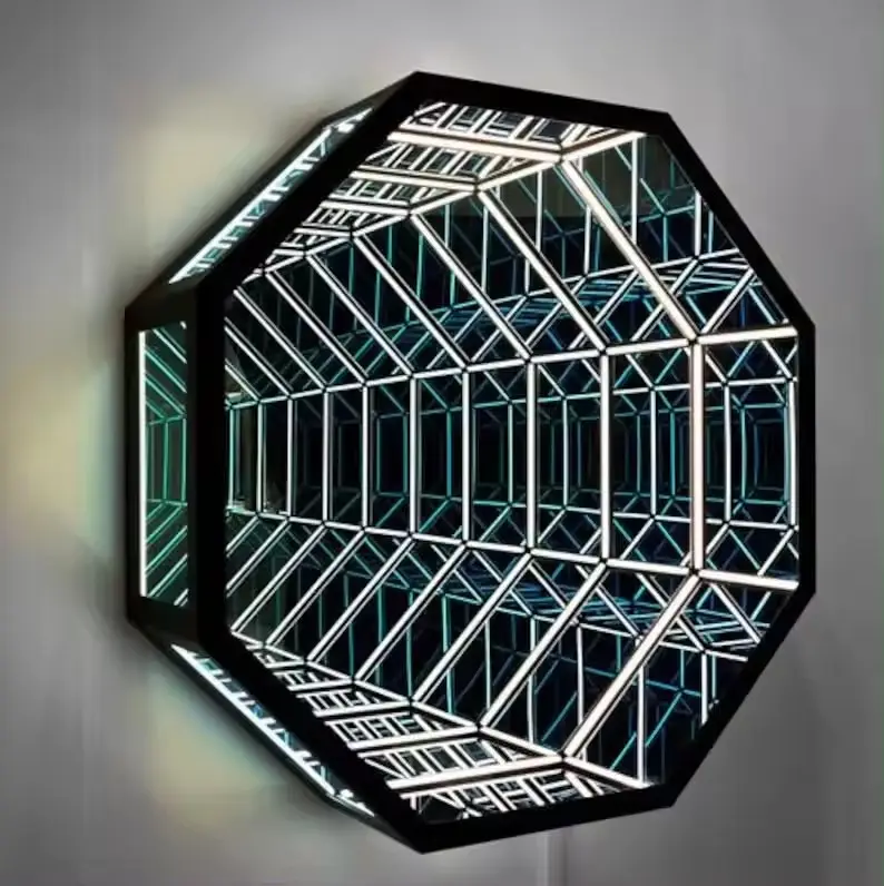 3d бездна Зеркало волшебное зеркало бар таверна туннель многослойное бесконечное изображение Алфавит зеркало дисплей