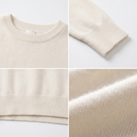 Pull en cachemire pur à 100 % pour femme, col rond, tricoté, décontracté, chaud pour l'hiver, motif uni, 240 g, doux pour la peau, personnalisé