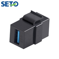 Adaptateurs USB Noir et Blanc Type A Norme Américaine AMP USB Droits Double USB 3.0/2.0 Connecteur Femelle Certifié CCC Garantie 3 Ans