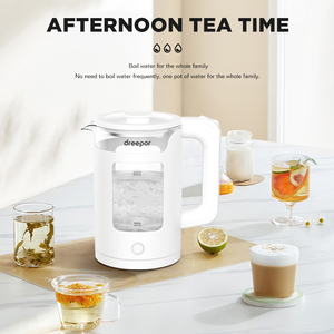 Dreepor 2L Glass Electric <strong>Kettle</strong> with Stainless Steel Heating Plate <strong>Fast</strong> <strong>Boiling</strong> Water Heater Water <strong>Kettle</strong> for Household Kitchen - Product Image 3