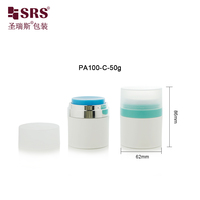 Flacon pompe sans air en PP avec trou central, design spécial pour lotion et crème cosmétiques