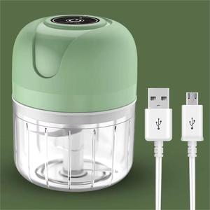 เครื่องบดสับ<span class=keywords><strong>กระเทียม</strong></span><span class=keywords><strong>ไฟฟ้า</strong></span>ไร้สายแบบชาร์จ USB ขนาดเล็ก 100 มล./250 มล.  ทำจากสแตนเลสและพลาสติก PP สำหรับบดหัวหอม พริก ขิง - Product Image 3