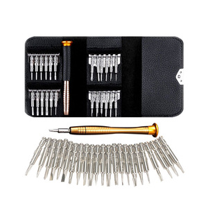 Kit obeng magnetik Mini, peralatan reparasi DIY kecil presisi 25 1 untuk bantalan ponsel komputer Tablet aksesori elektronik - Product Image 1