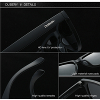 Lunettes de soleil polarisées de sport DUBERY D550 de haute qualité CE UV400, verres miroir classiques, lunettes de conduite Cat.3