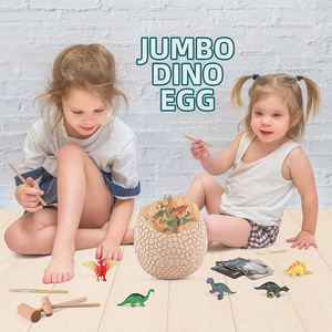 Arqueología, paleontología, ciencia educativa, <span class=keywords><strong>huevo</strong></span> <span class=keywords><strong>de</strong></span> <span class=keywords><strong>dinosaurio</strong></span> <span class=keywords><strong>gigante</strong></span> para excavar, <span class=keywords><strong>huevo</strong></span> con 12 juguetes <span class=keywords><strong>de</strong></span> dinosaurios diferentes para niños - Product Image 2