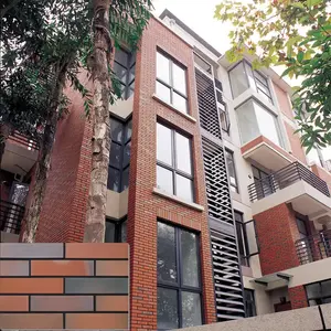 Panneau <span class=keywords><strong>de</strong></span> carrelage mural en briques <span class=keywords><strong>de</strong></span> <span class=keywords><strong>parement</strong></span> en terre cuite rouge léger décoratif <span class=keywords><strong>de</strong></span> construction réfractaire usagé pour les matériaux <span class=keywords><strong>de</strong></span> construction - Product Image 3