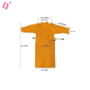 Chaqueta <span class=keywords><strong>de</strong></span> Soldadura, Delantal <span class=keywords><strong>de</strong></span> Cuero, Abrigo Resistente a las Llamas y Anti-escaldaduras - Product Image 2