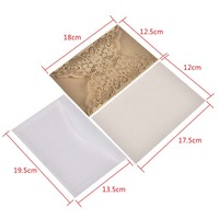 Nouveauté 2025 – Cartes d'invitation de mariage professionnelles en coton de luxe moderne, couleur personnalisée, avec enveloppe et découpe laser – Vente en gros
