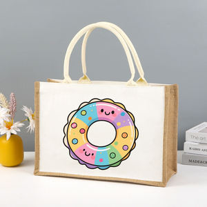 กระเป๋าโท้ททำจากปอกระเจาวัสดุสำหรับปิกนิกชายหาดใช้ซ้ำได้ - Product Image 1