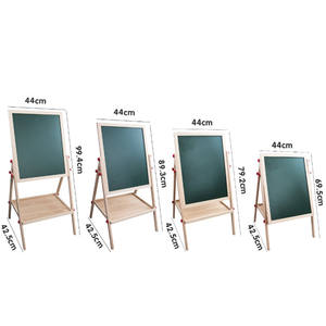 COMMIKI çift taraflı ve kara tahta oyuncaklar çocuklar ahşap şövale kurulu çizim standı Tablet - Product Image 4