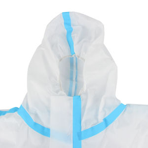 타입 2 CE 인증 일회용 안전 폴리프로필렌 보호 작업복 점프수트 후드 실험실용 50/55 Gsm 정전기 방지 - Product Image 5