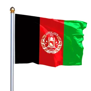 Heiß verkaufendes Digitaldruck-Polyester gewebe, das wehende afghanische Flagge hält