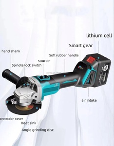 BOLIU 4-teiliges Akku-Elektrowerkzeug-<span class=keywords><strong>Set</strong></span> 20V Lithium-Batterie Bohrhammer Winkelschleifer Elektrischer Schrauber Kombination im Hartschalenkoffer - Product Image 2