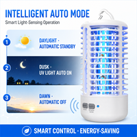 Saijzek Tueur de moustique rechargeable haute efficacité avec lampe à LED Piège à mouches portable pour le camping intérieur/extérieur