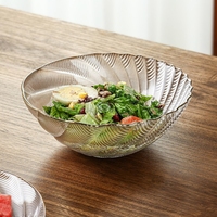 2024 plaque de verre de vent Ins haut de gamme en verre vert soufflé à la main servant des assiettes de chargeur 13 pouces rondes