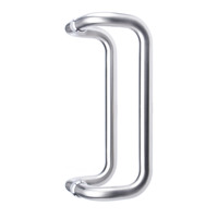 Poignée de porte de bureau double face en tube ovale SUS304 pour porte en verre et porte en bois avec installation facile