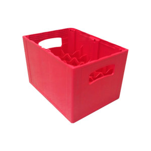 KS 950 Solid <b>Box</b> Durable Stackable 20 Bottles Plastic Beverage <b>Crate</b> for Storage of Soda and Beer - Product Image 1