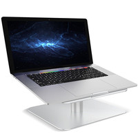 Soporte Ergonómico Giratorio de Aluminio para Laptop, Rotación de 360 Grados, Elevador de Escritorio para Notebook