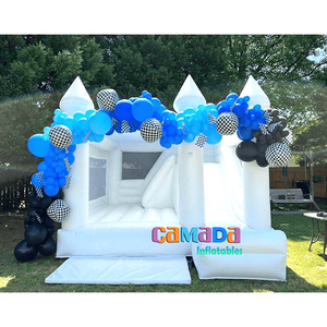 บ้านเด้งสีขาวแบบเป่าลมสำหรับงานแต่งบ้านเด้งปราสาทเด้งสีขาวสำหรับใช้ในเชิงพาณิชย์ - Product Image 6