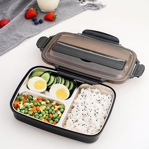 3 4 Compartment Lunch Box Reusable Food Storage Containers With Lids