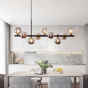 Lampadario di Nuovo Design <span class=keywords><strong>Moderno</strong></span> e Lussuoso <span class=keywords><strong>da</strong></span> Interni in Metallo con Sfere di Vetro per Sala <span class=keywords><strong>da</strong></span> Pranzo Soggiorno <span class=keywords><strong>Camera</strong></span> <span class=keywords><strong>da</strong></span> <span class=keywords><strong>Letto</strong></span> Hotel - Product Image 2