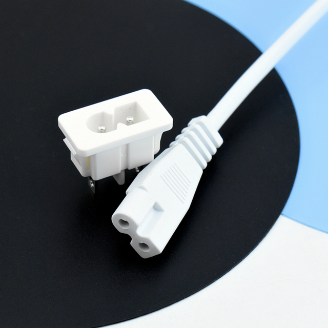 IEC 2C 0.75mm2 PVC C8 Socket 2 Pin C7 Plug Power Cord 1M/1.5M AC Cable