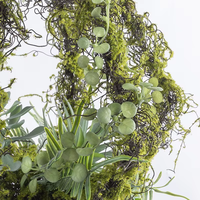 Planta Artificial Colgante con Bola de Césped, Decoración Ecológica de Alta Simulación para Hogar y Jardín, Decoración de Plástico
