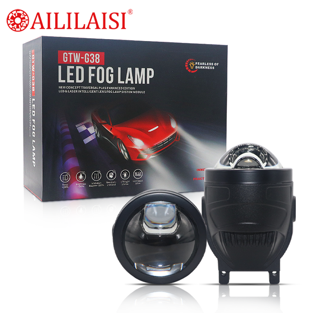 3-Inch BI LED Projector Fog Lamp H11 for Honda Civic Accessories BMW F30 Ambient Lighting Suzuki Swift Sport Sierra GMC Sierra
