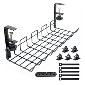 Organiseurs de câbles robustes en acier sans perçage, gestion des fils, support de câbles réglable en métal pour atelier et <span class=keywords><strong>garage</strong></span> - Product Image 4