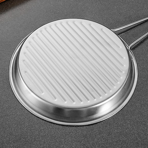 Plateau rond en acier inoxydable <span class=keywords><strong>à</strong></span> double poignée pour la cuisson de pizzas, idéal pour les frites de fruits de mer et le poulet frit, vente en gros sur mesure - Product Image 4